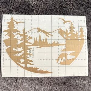 Cricut Gold Transfer Sheet with Scenic Design